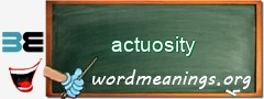WordMeaning blackboard for actuosity